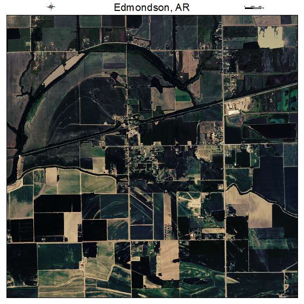 Edmondson, AR air photo map