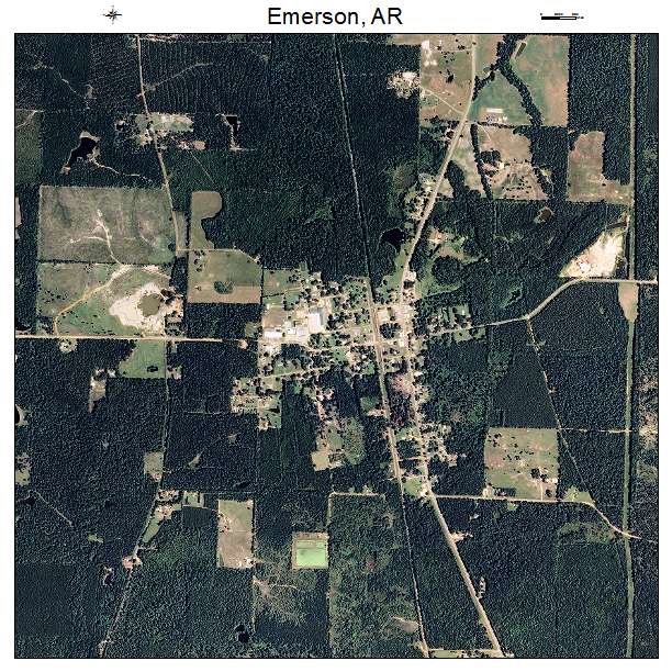 Emerson, AR air photo map