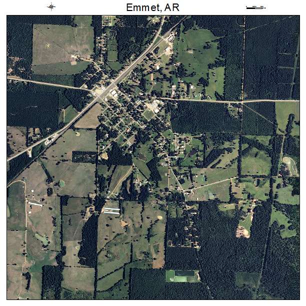 Emmet, AR air photo map