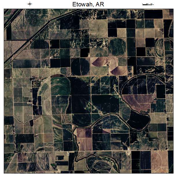 Etowah, AR air photo map