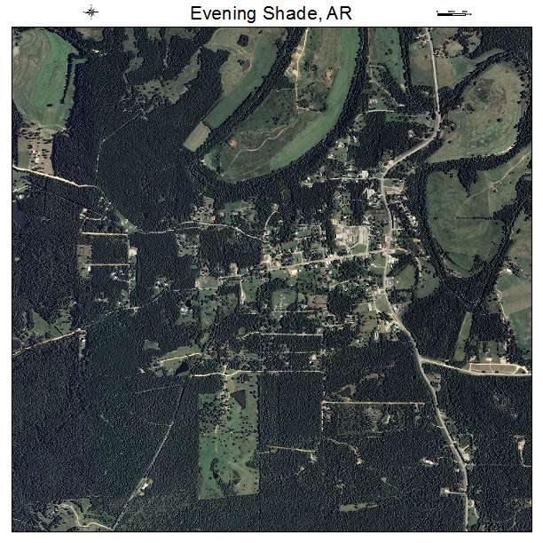 Evening Shade, AR air photo map