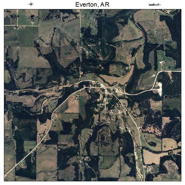 Everton, AR air photo map