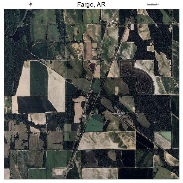 Fargo, AR air photo map