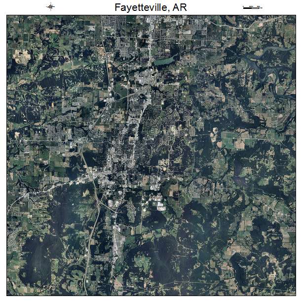 Fayetteville, AR air photo map