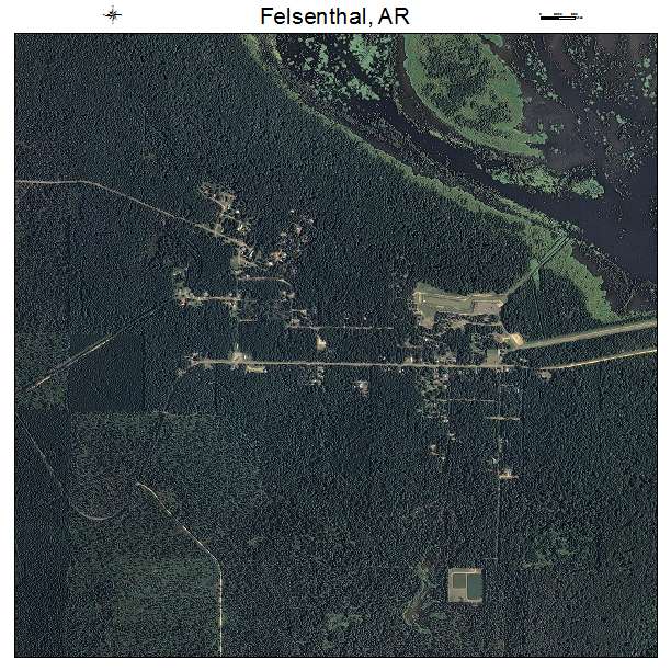 Felsenthal, AR air photo map