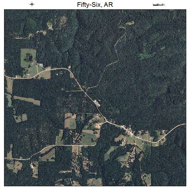 Fifty Six, AR air photo map