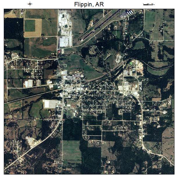 Flippin, AR air photo map