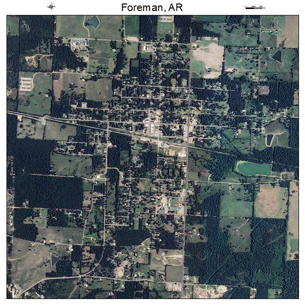 Foreman, AR air photo map