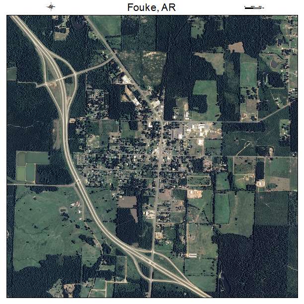 Fouke, AR air photo map