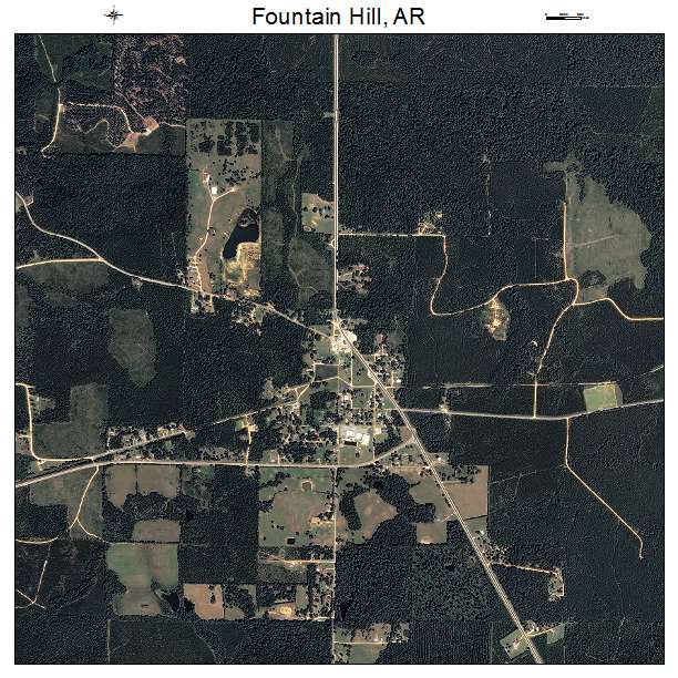 Fountain Hill, AR air photo map