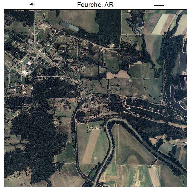 Fourche, AR air photo map