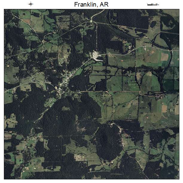 Franklin, AR air photo map