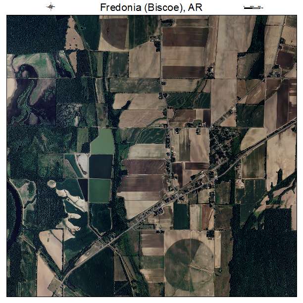 Fredonia Biscoe, AR air photo map