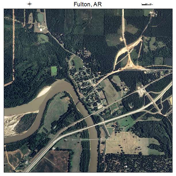 Fulton, AR air photo map
