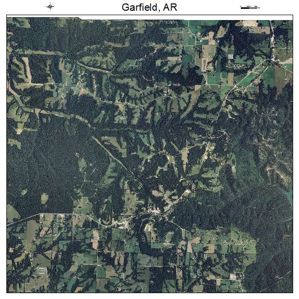 Garfield, AR air photo map