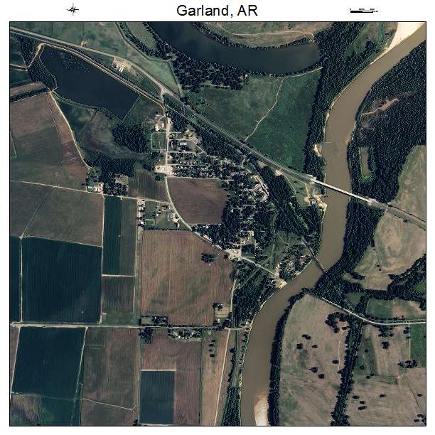Garland, AR air photo map
