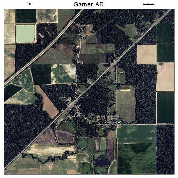 Garner, AR air photo map