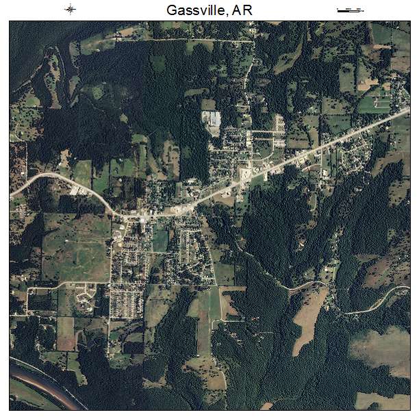 Gassville, AR air photo map