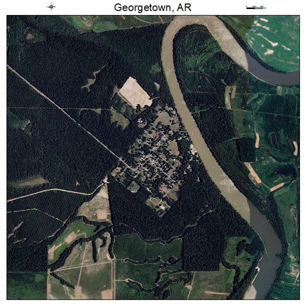 Georgetown, AR air photo map
