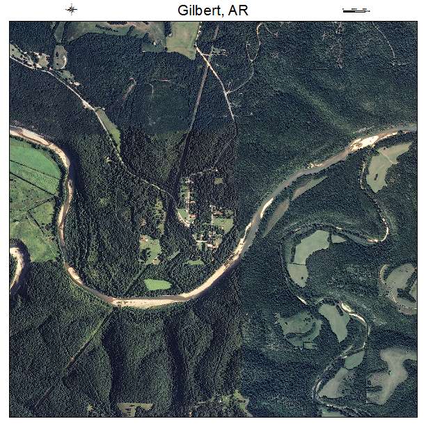 Gilbert, AR air photo map