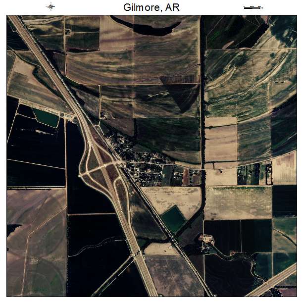 Gilmore, AR air photo map
