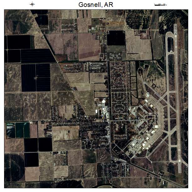 Gosnell, AR air photo map