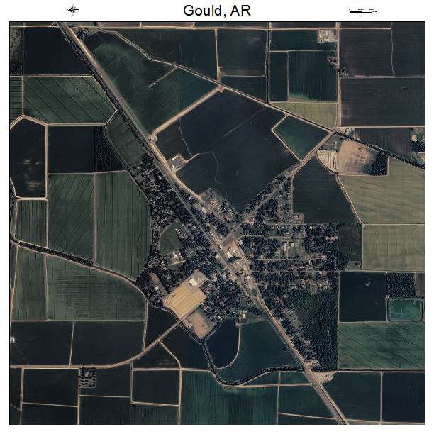 Gould, AR air photo map