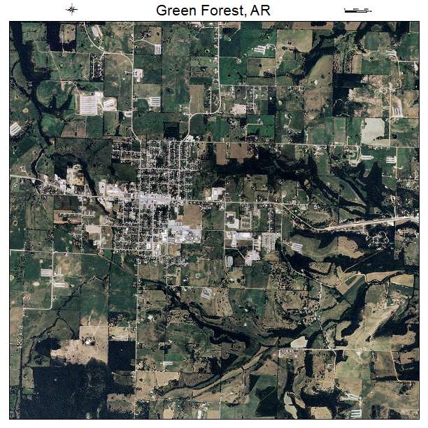 Green Forest, AR air photo map