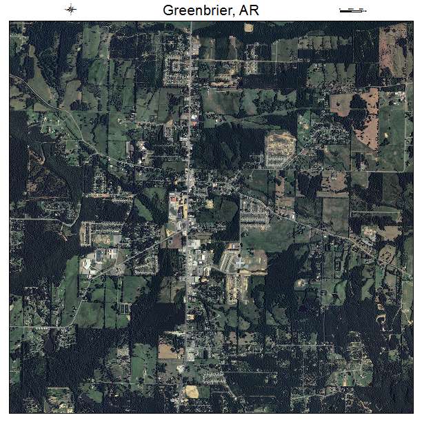 Greenbrier, AR air photo map