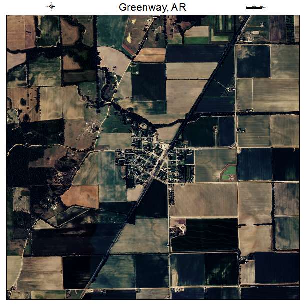 Greenway, AR air photo map