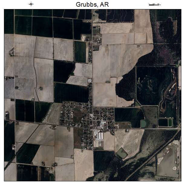Grubbs, AR air photo map