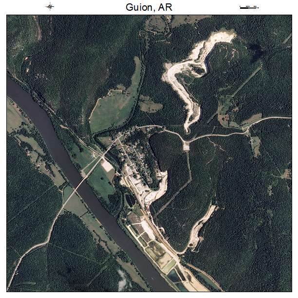 Guion, AR air photo map