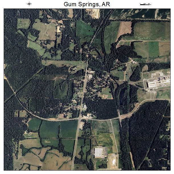 Gum Springs, AR air photo map