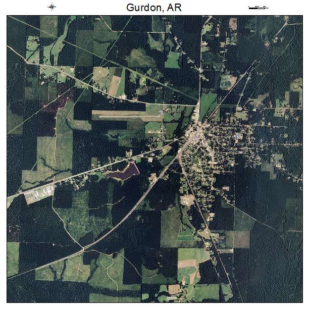 Gurdon, AR air photo map
