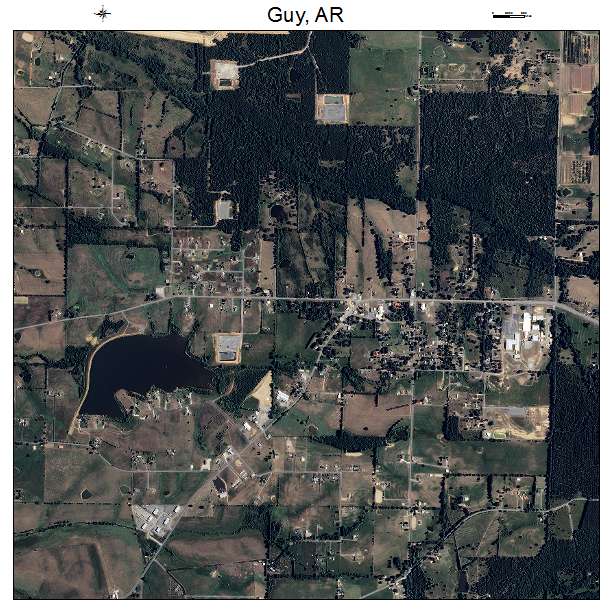 Guy, AR air photo map