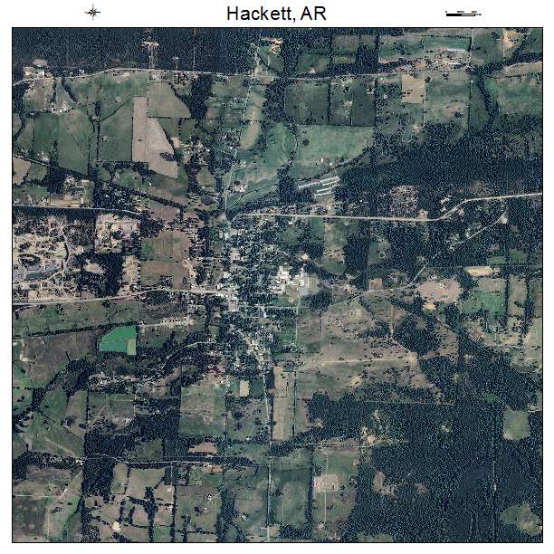 Hackett, AR air photo map