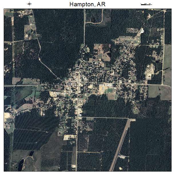 Hampton, AR air photo map