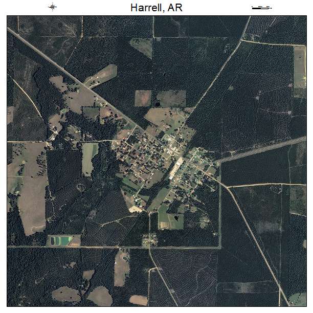 Harrell, AR air photo map