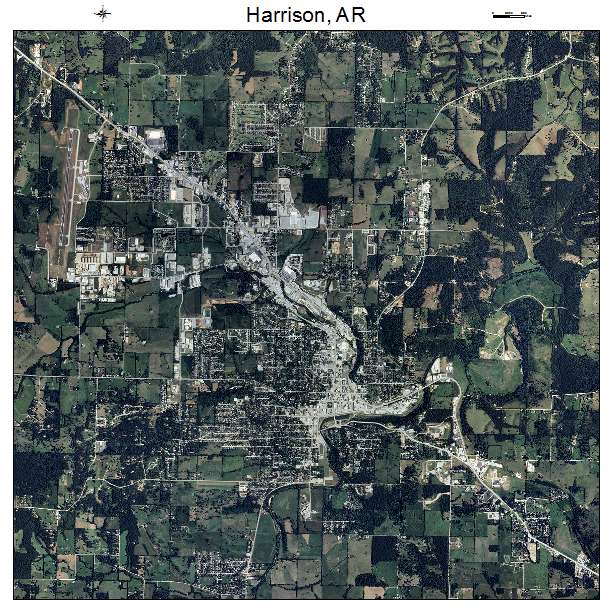 Harrison, AR air photo map