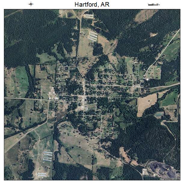 Hartford, AR air photo map