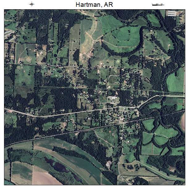 Hartman, AR air photo map
