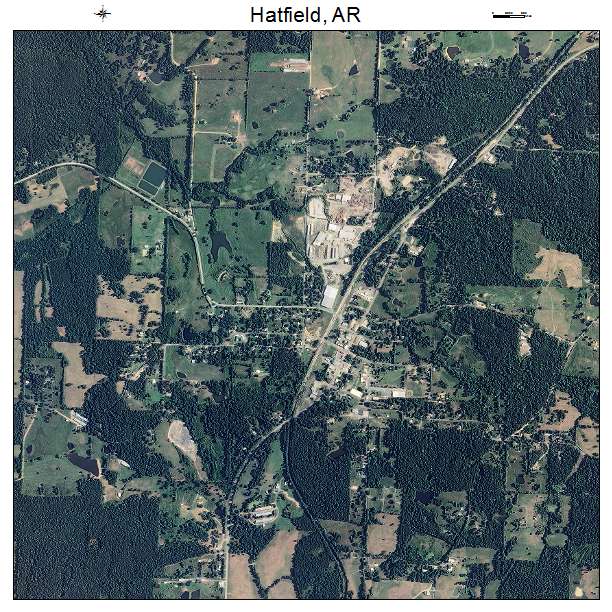 Hatfield, AR air photo map