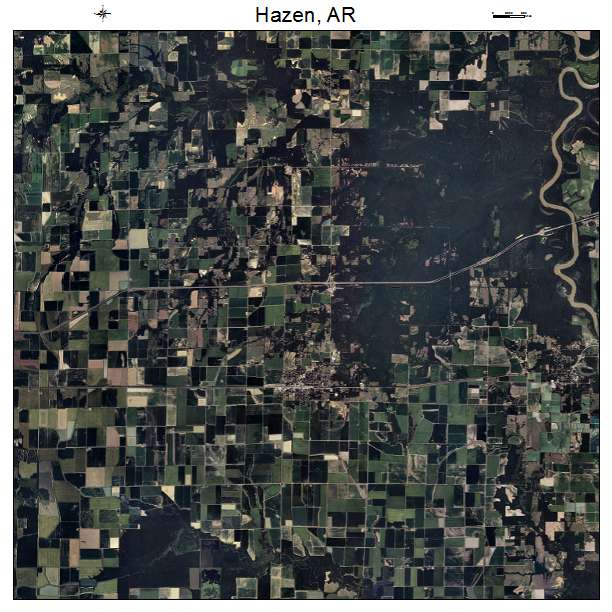 Hazen, AR air photo map