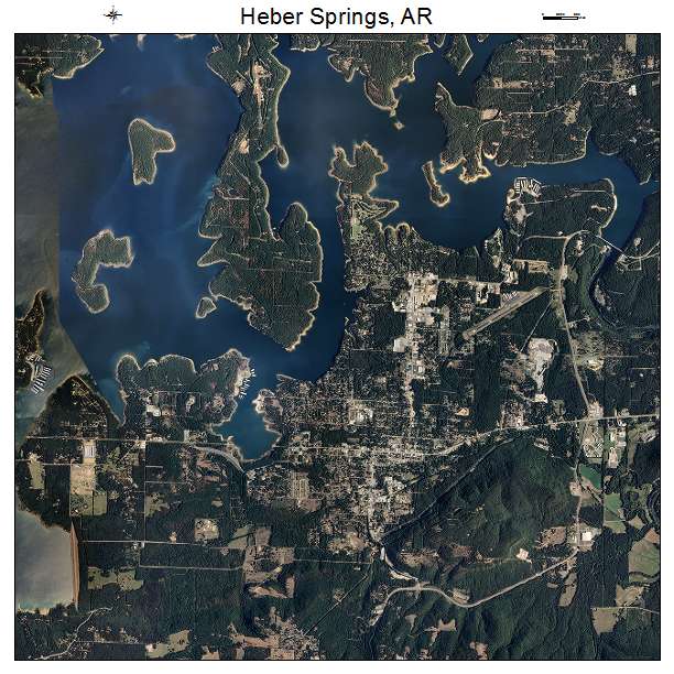 Heber Springs, AR air photo map