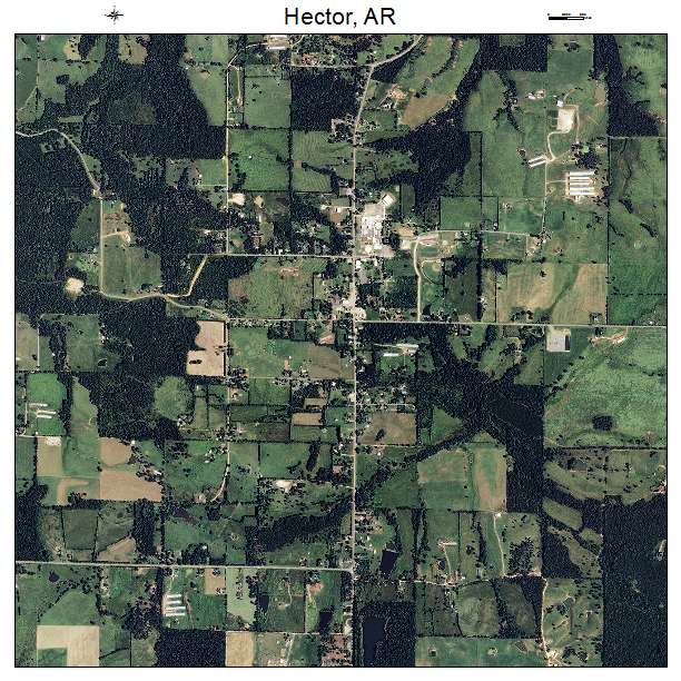 Hector, AR air photo map