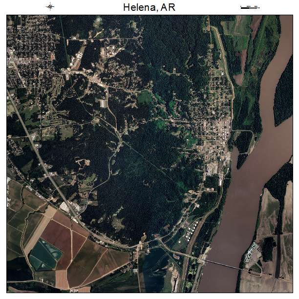 Helena, AR air photo map