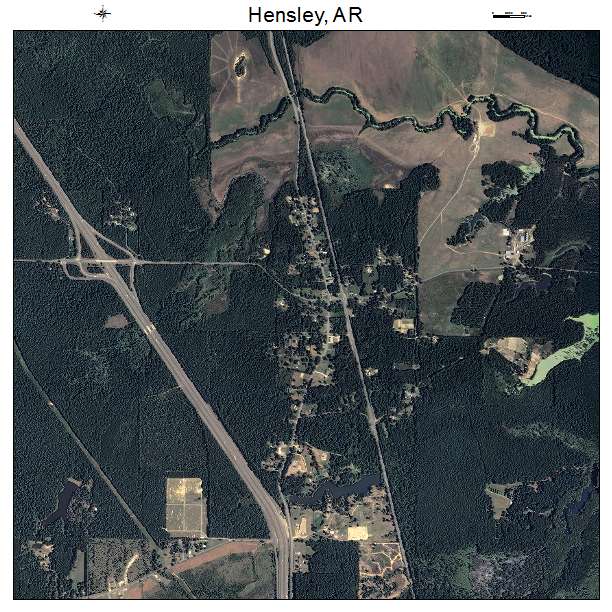 Hensley, AR air photo map