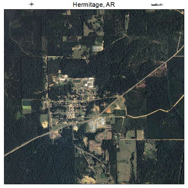 Hermitage, AR air photo map