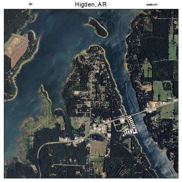 Higden, AR air photo map