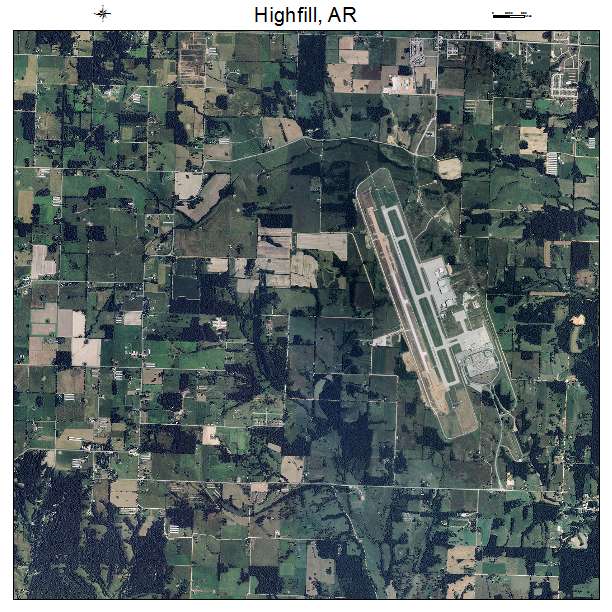 Highfill, AR air photo map